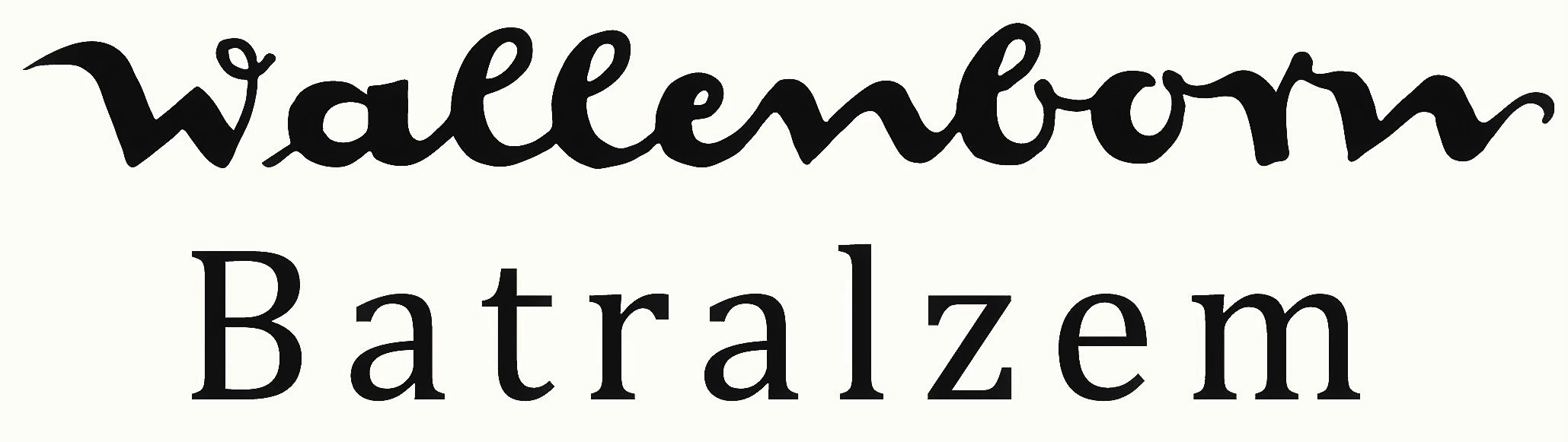 Logo - Schriftzug-Wallenborn-mit-Batralzem-vektorisiert - (schwarz) - 09.05.17